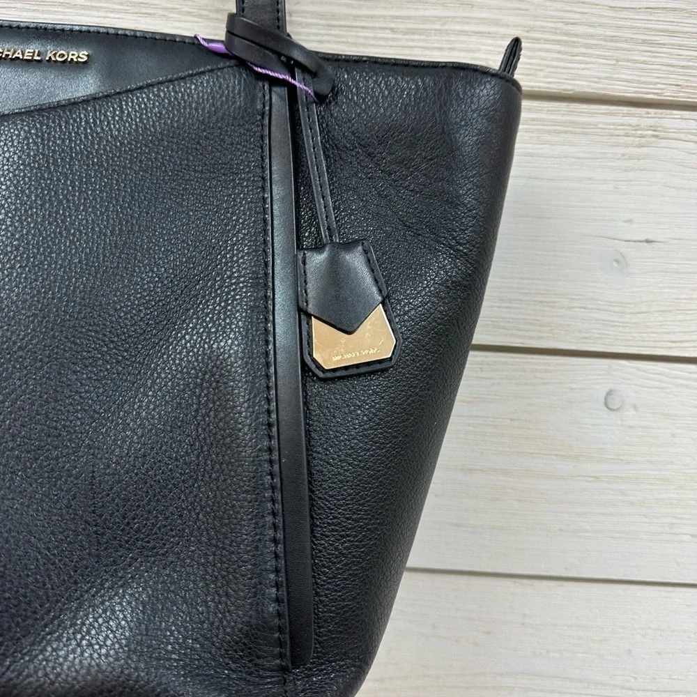Michael Kors Pebbled Leather Black Tote Bag